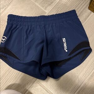 Virus Women's Athletic Shorts in Navy and Black